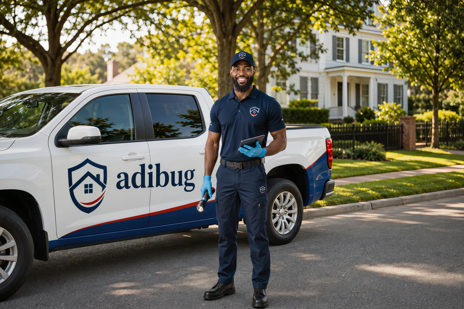 Adibug service truck and technician in Hampton Roads