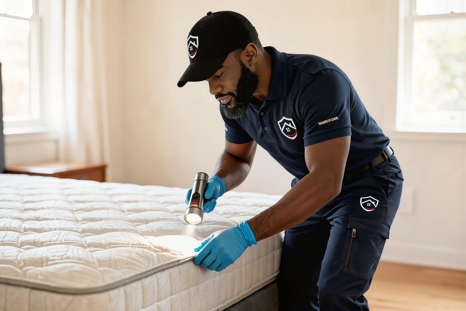 Adibug technician providing bed bug treatment in Hampton Roads