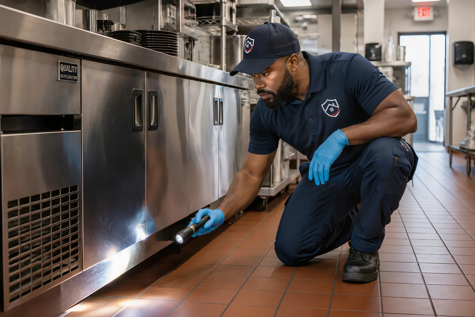 Adibug commercial pest control technician at a Hampton Roads business
