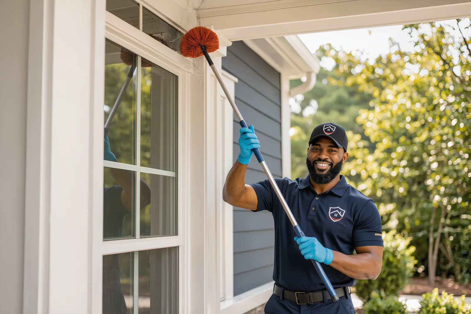 Adibug technician providing spider control in Hampton Roads
